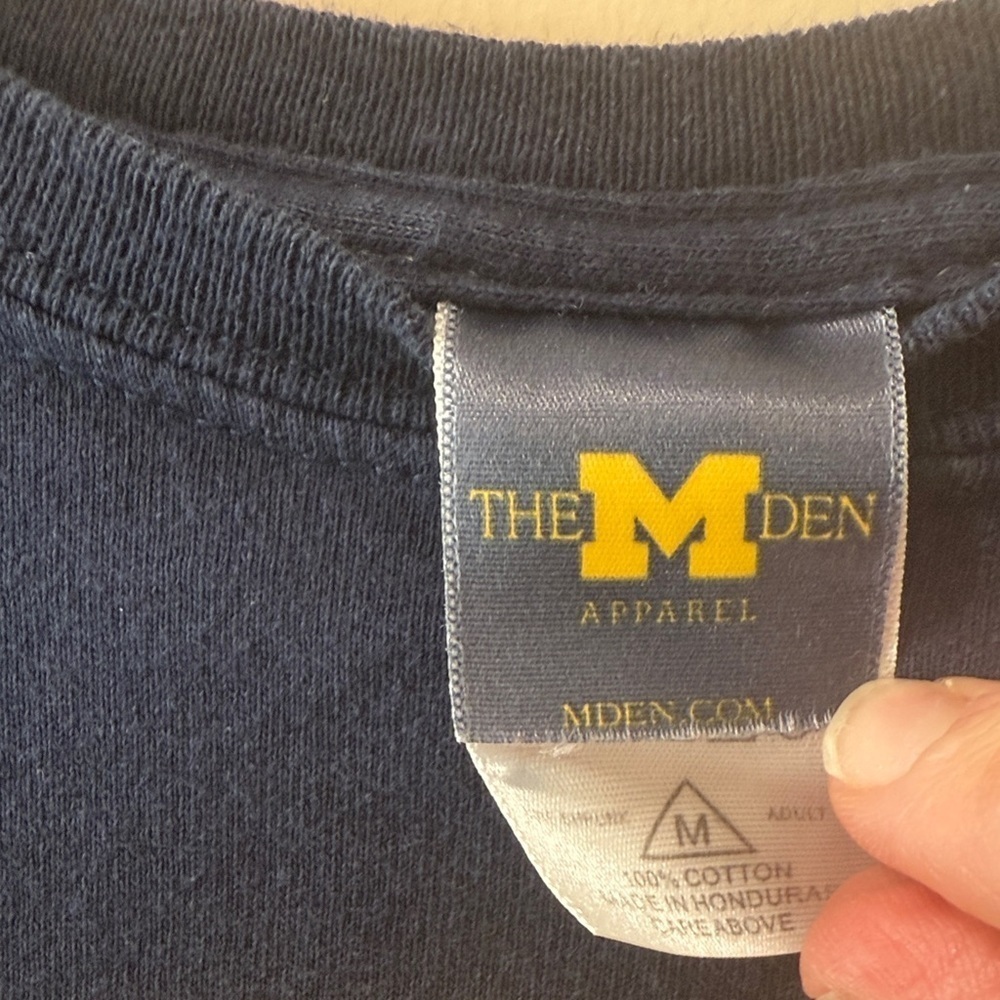Kids Navy Blue Michigan Long Sleeve Shirt - Picture 4 of 4